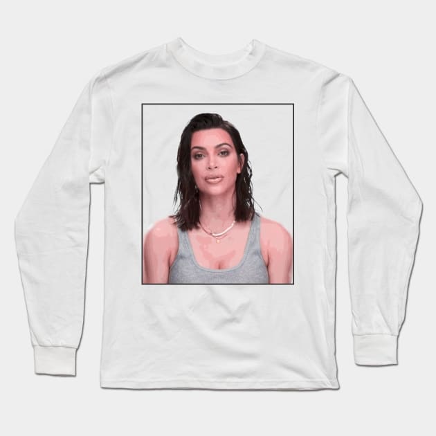 Kim Kardashian Long Sleeve T-Shirt by winstongambro